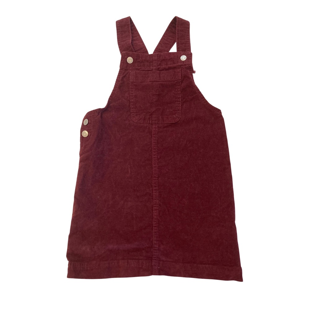 Gap Kids Girls Burgundy Corduroy Jumper Dress Size S 6 6X GKFH119X-615